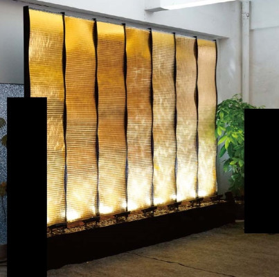 Water Walls xxl decoration stainless steel separation custom-made LED water wall