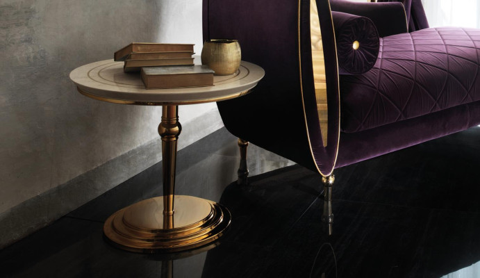 Side table Table round table Coffee table royal Designer Furniture designer stainless steel
