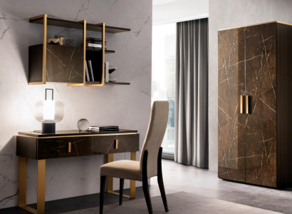 Set Wall shelf Desk Shelf Wardrobe arredoclassic Office Room 2-piece Table