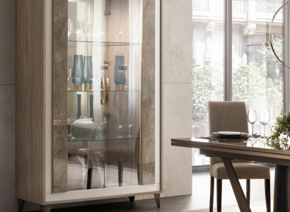 Sideboard Luxury Showcase Display Case Glass Wardrobe Modern Style Italian Furniture