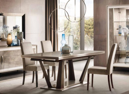 Italian designer dining room set suite chair table group 5 pieces new