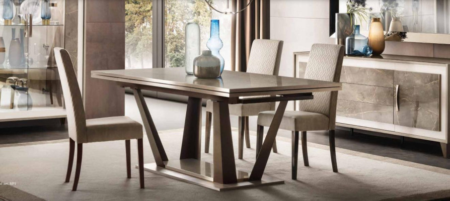 Italian designer dining room set suite chair table group 5 pieces new