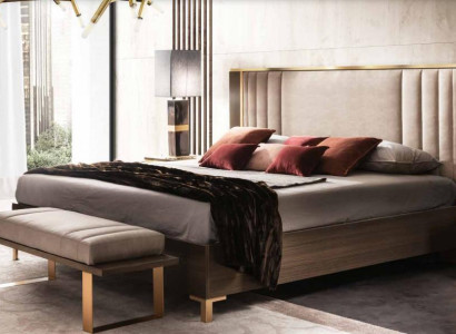 Luxury Bedroom Bed Double bed Modern Wood Leather Upholstery Beds