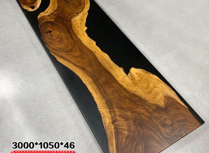 Epoxy resin dining table real wood solid furniture waterfall cast resin epoxy table