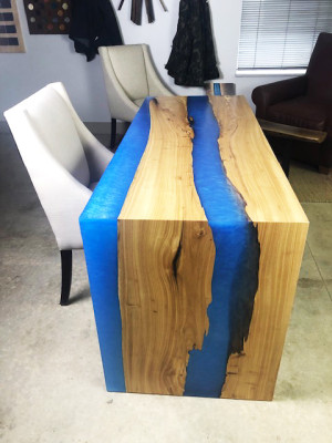 Dining table Table Kitchen Table Modern Tables Waterfall River Epoxy Resin Furniture new