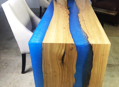Dining table Table Kitchen Table Modern Tables Waterfall River Epoxy Resin Furniture new