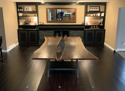 Wood solid Furniture Dining table epoxy resin real epoxy Table casting resin waterfall