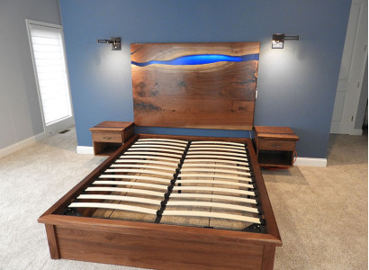 Waterfall wall panel epoxy resin panel epoxy panel real wood paneling