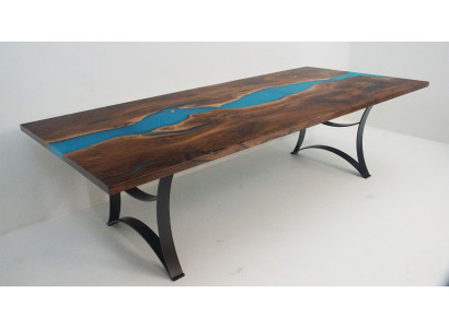 Dining table Tables epoxy resin real Wood solid Furniture epoxy Table waterfall new