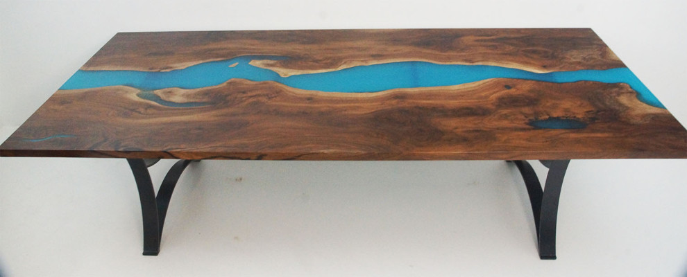 Dining table Tables epoxy resin real Wood solid Furniture epoxy Table waterfall new