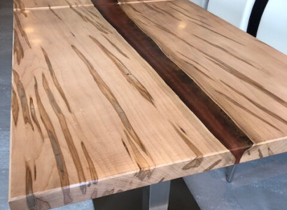 Table epoxy resin Dining table real Wood solid Furniture waterfall epoxy conference