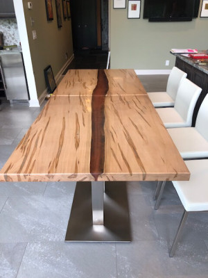 Table epoxy resin Dining table real Wood solid Furniture waterfall epoxy conference