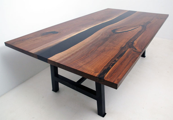 Dining table waterfall Tables epoxy resin real Wood solid Furniture epoxy Table new