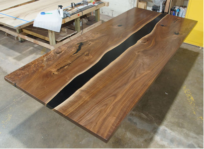 Dining table Tables epoxy resin solid Furniture epoxy Table waterfall real Wood