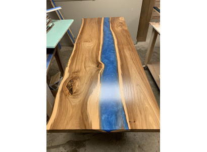 Dining table Tables epoxy resin epoxy Table waterfall real Wood solid Furniture