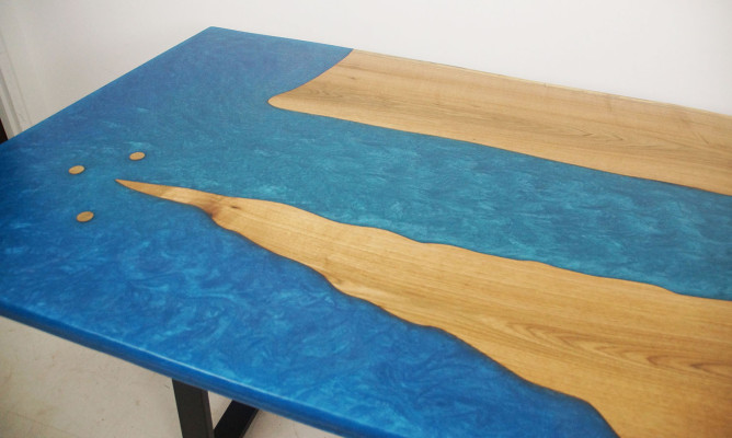 Dining table River Table Real Wood River Table Epoxy resin 260x100 Solid