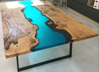 River Tables Dining table Design Table Modern Furniture 220x100 Epoxy Resin Ocean Sea
