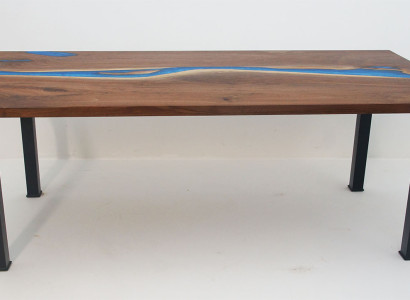 River Tables Dining table Design Table Modern Furniture 220x90 Epoxy Resin Ocean Sea