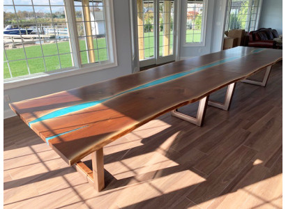 Dining table River Table Real Wood River Table 260x100 Solid Tables