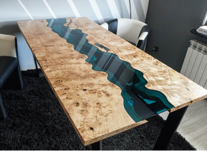 Tables epoxy resin Dining table Wood solid Furniture epoxy Table cast resin waterfall
