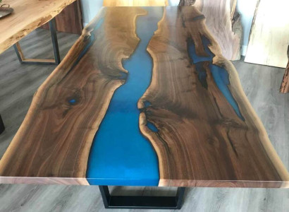 River Tables Dining table Design Table Modern Sea Furniture 220x90 Epoxy Resin Ocean
