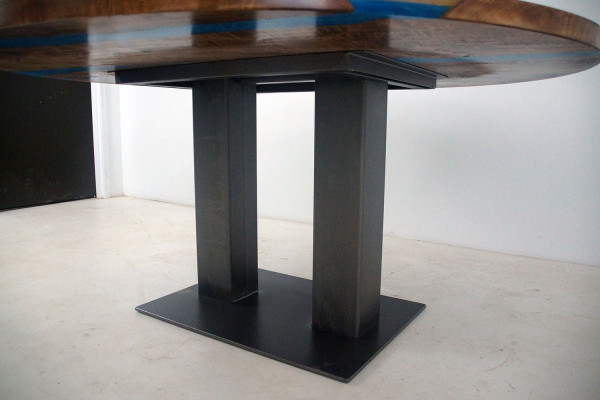 Round Dining table River Table Real Wood River Table 150cm Tables Epoxy resin