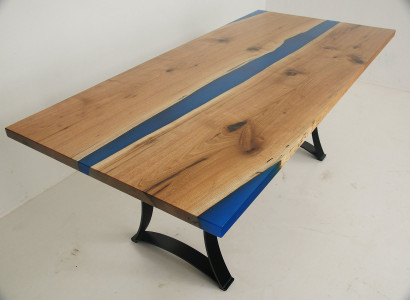 Epoxy resin dining table real wood furniture waterfall epoxy table cast resin solid