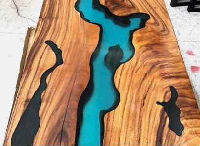 Modern Tables Dining table Design Table Resin Sea River Furniture 220x90 Epoxy Ocean