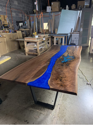 Dining table sea water river real wood river table 260x100 tables