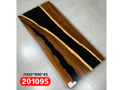 Epoxy resin Dining table real Solid Wood Furniture waterfall epoxy Table 200x90 new