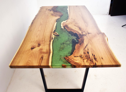 Dining table Sea Water River Real Wood River Table 200x90 Tables
