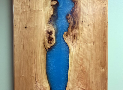 Dining table River Table Solid Tables 220x100 River table Sea Waterfall Epoxy resin