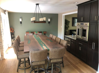 Dining table River Table Solid Tables 240x100 River table Epoxy resin Sea Waterfall