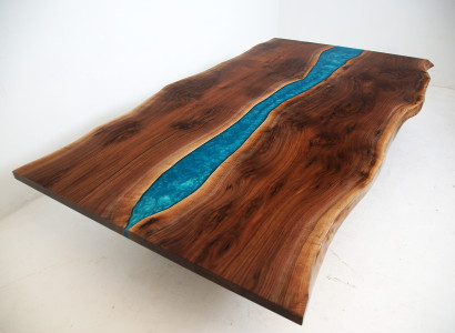 River table Dining table River Table Solid Decorative Tables 240x100 Epoxy resin sea