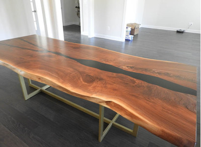 River table Dining table River Table Solid Tables 240x100 Epoxy resin sea