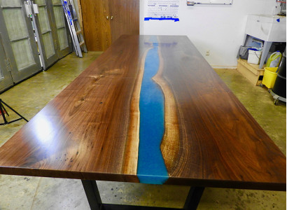 Epoxy resin Dining table River Table Solid 240x100 river table new genuine