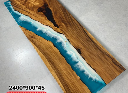 Modern Tables Dining table Design Table Resin Sea River Furniture 240x90