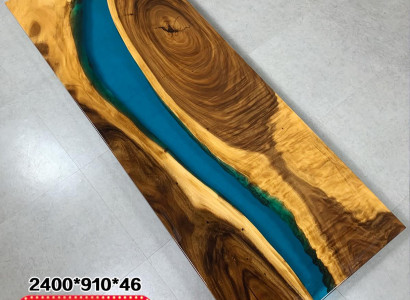 Real Wood Waterfall Table Epoxy Resin Dining table Tables Epoxy Solid