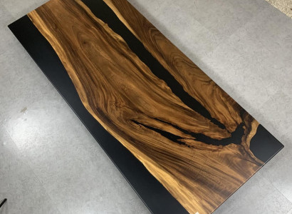 Luxury Design Epoxy resin Dining table River Table Real Wood Solid Tables