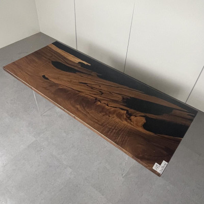 Dining table Black River Table Real Wood River Table 221x91cm Tables