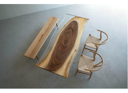 Dining table Sea Water River Real Wood River Table 220x90 Tables