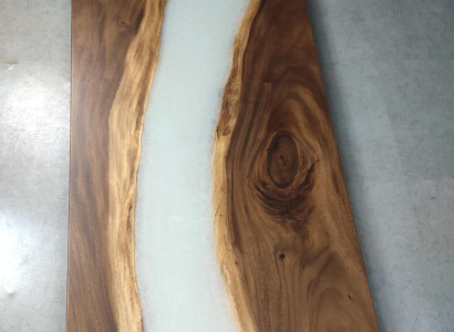 Epoxy resin dining table real wood decorative solid furniture waterfall epoxy table