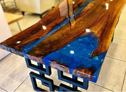Coffee table Blue River Table Real Wood River Table 140x80 Tables