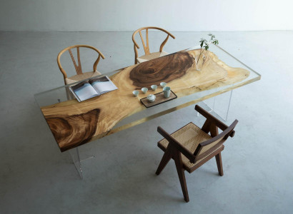 Epoxy resin Dining table River Table Solid Tables 200x90 river table new