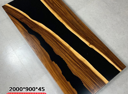 Table Dining table Tables Epoxy Resin Epoxy Real Wood Solid Design