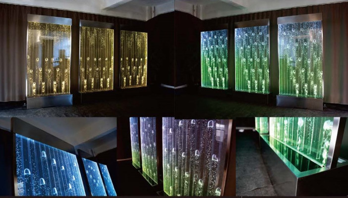 Water Walls Modern Partition LED Water Wall Illuminated Wall