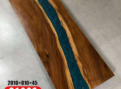 Dining table Table Epoxy resin new Tables 201x81 River table Real Wood