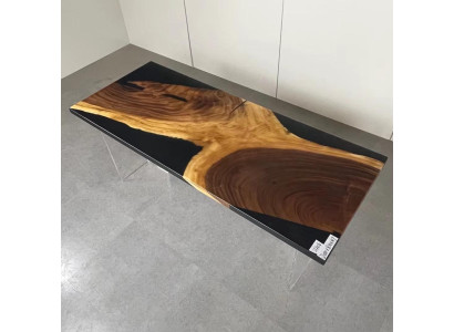 Dining table Table Epoxy resin Solid Tables 201x81 cm River table Real Wood
