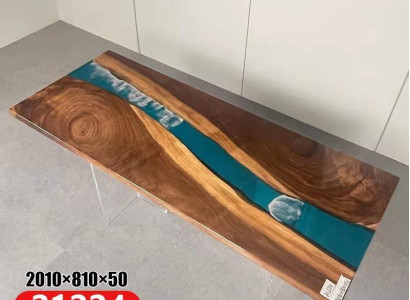 Epoxy resin Dining table River Table Solid 201x81 River table new Real Wood