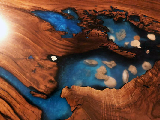 Custom made Table Epoxy resin Epoxy Resin River Real Wood Price 1sqm Tables